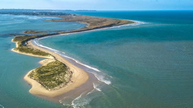 Le Bout du Monde und der Havre de la Vanlée aus der Luft gesehen