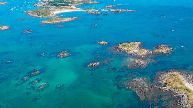 L'archipel de Chausey vu du ciel