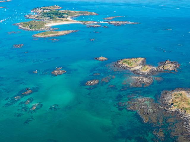 L'archipel de Chausey vu du ciel