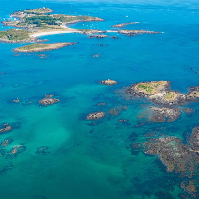 L'archipel de Chausey vu du ciel