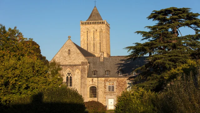 La Lucerne Abbey, 12th-century architecture in a green setting