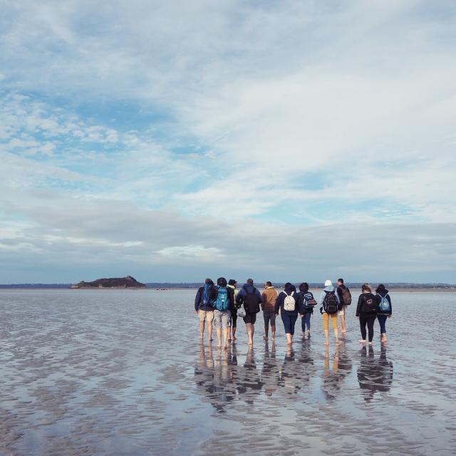 Traversée de la baie du Mont Saint-Michel à pied avec un guide agréé