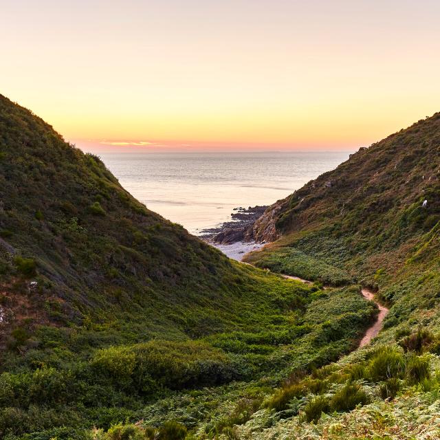 The Lude valley at sunset