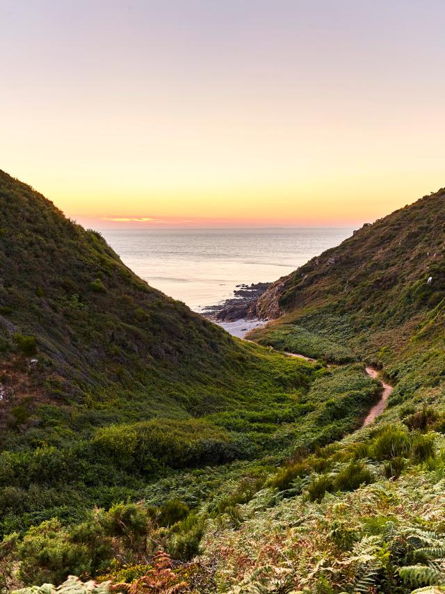 The Lude valley at sunset