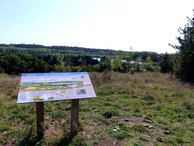 Table d'information à proximité de la mare de Bouillon