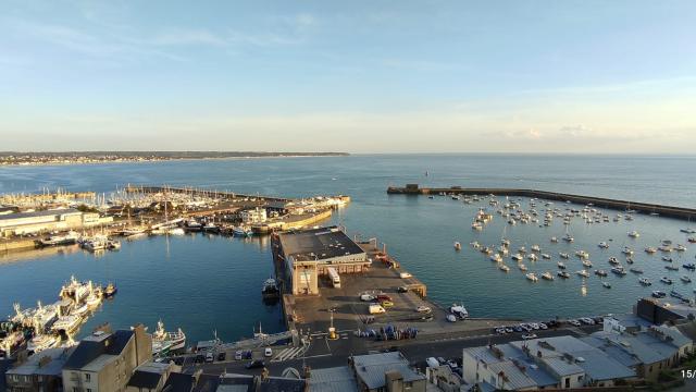 Blick Auf Den Hafen Und Carolles