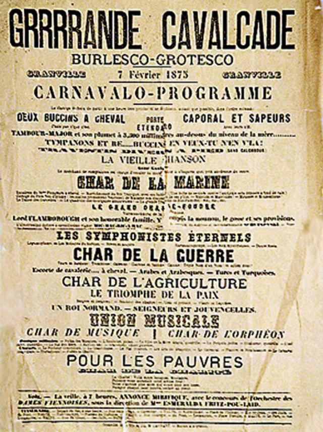 Poster Grande Cavalcade Carnaval Granville 1875