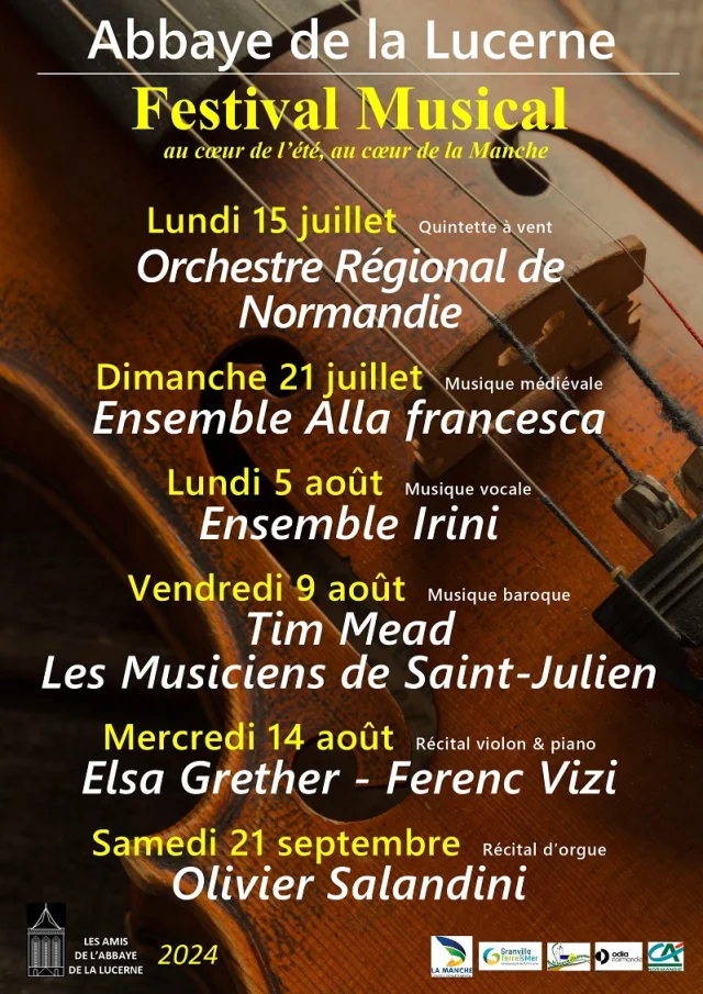 Affiche 2024 du festival musical de L'Abbaye de La Lucerne